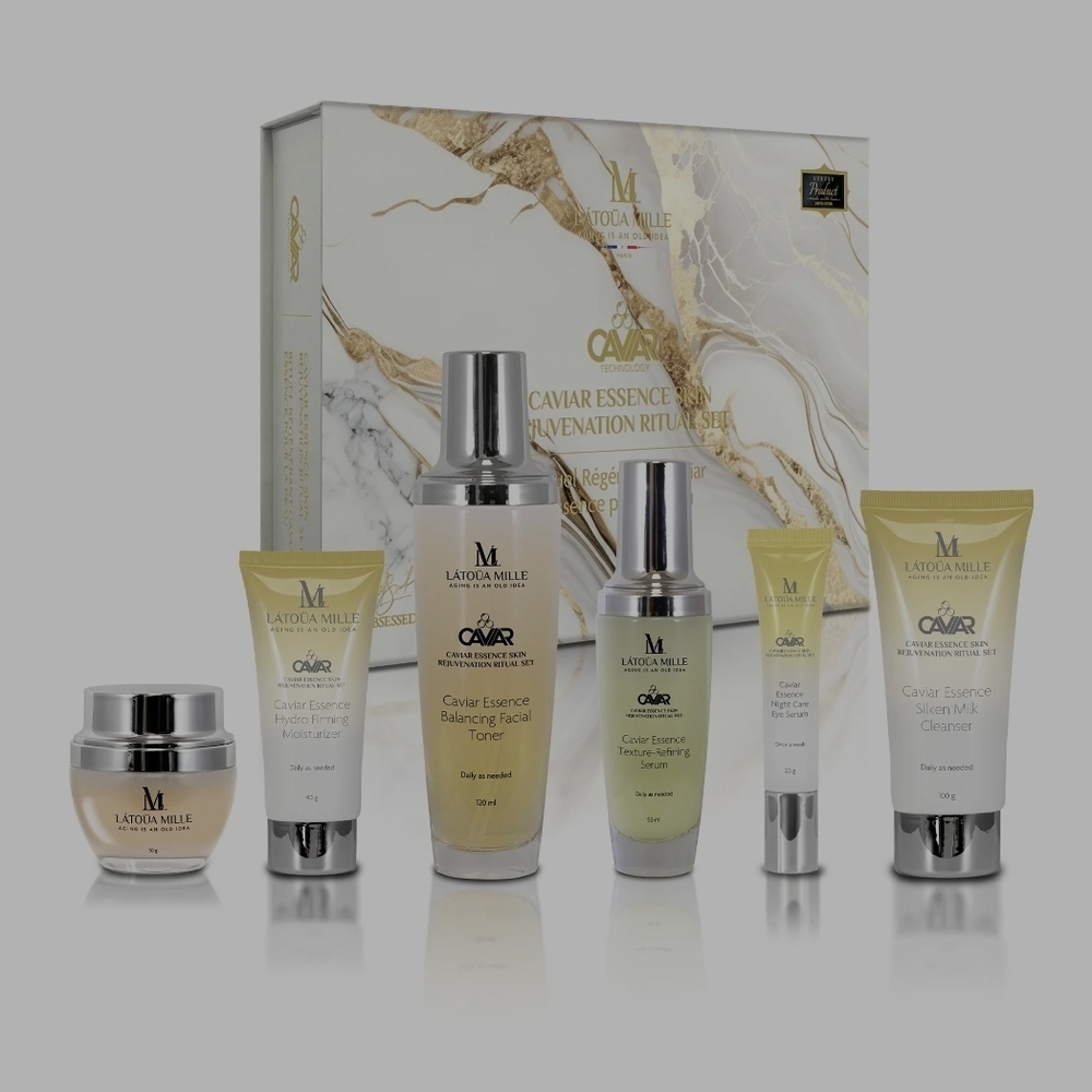 Caviar Essence Skincare Set - Gold and Silver